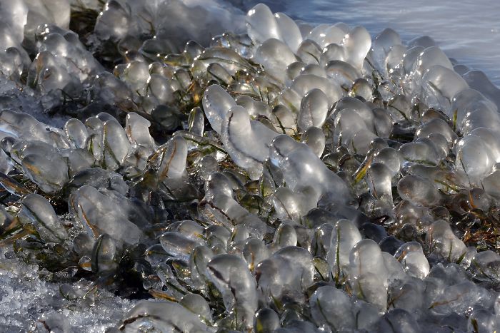 Freezing Temperatures And Strong Winds Turned Balaton Lake Into A Winter Wonderland