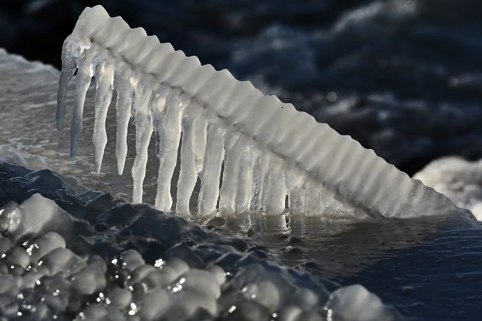 Freezing Temperatures And Strong Winds Turned Balaton Lake Into A Winter Wonderland