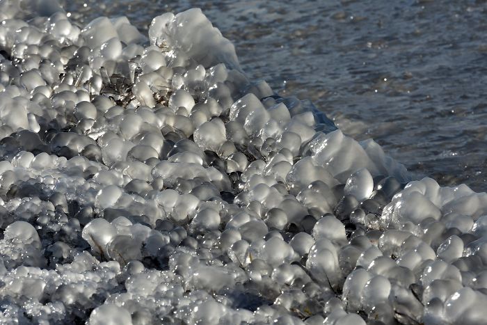 Freezing Temperatures And Strong Winds Turned Balaton Lake Into A Winter Wonderland