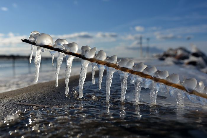 Freezing Temperatures And Strong Winds Turned Balaton Lake Into A Winter Wonderland