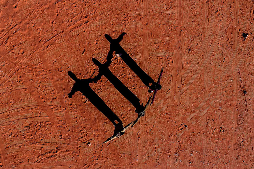 Three Figures In The Jordan Desert Near Wadi Rum By Kolibik-Foto