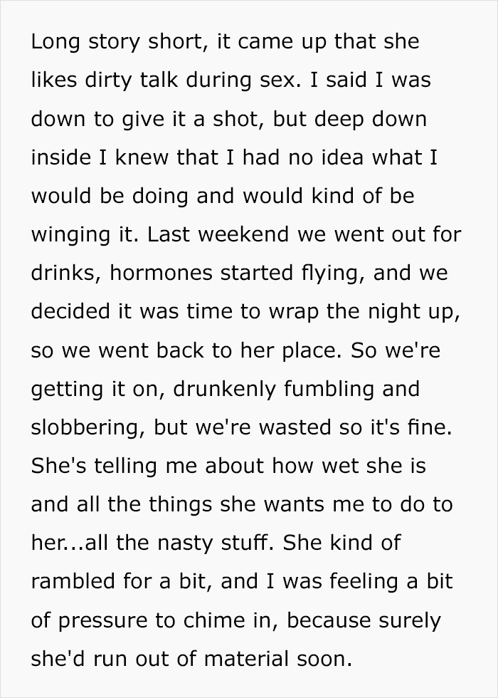 The Way This Guy Failed At Dirty Talk With His Girlfriend Is Making People Laugh Out Loud The Way This Guy Failed At Dirty Talk With His Girlfriend Is Making People Laugh Out Loud