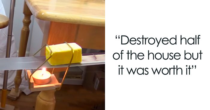 Guy Builds And Films A Chain-Reaction Machine In His Dining Room And You Won’t Believe It’s Not Edited