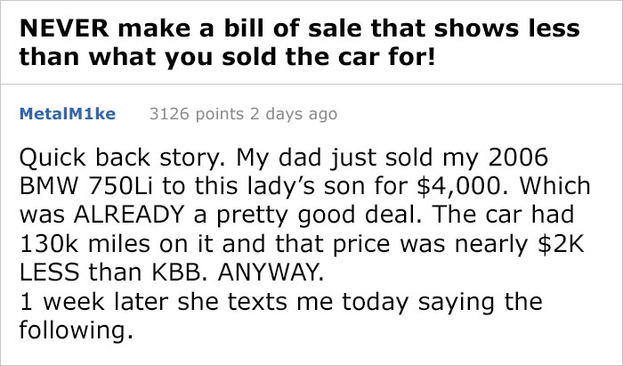 21 Year-Old Son Buys Car, Mom Contacts Seller To Return Money 21 Year-Old Son Buys Car, Mom Contacts Seller To Return Money