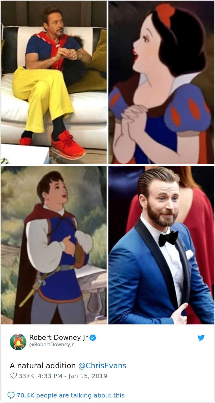 Chris Evans Robert Downey Jr Disney