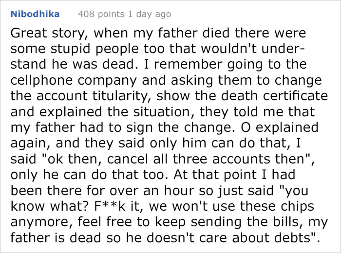 A Utility Company Demanded To Speak With Dead House Owner Directly, So His Daughter Brought Him To The Appointment