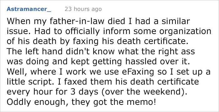 A Utility Company Demanded To Speak With Dead House Owner Directly, So His Daughter Brought Him To The Appointment