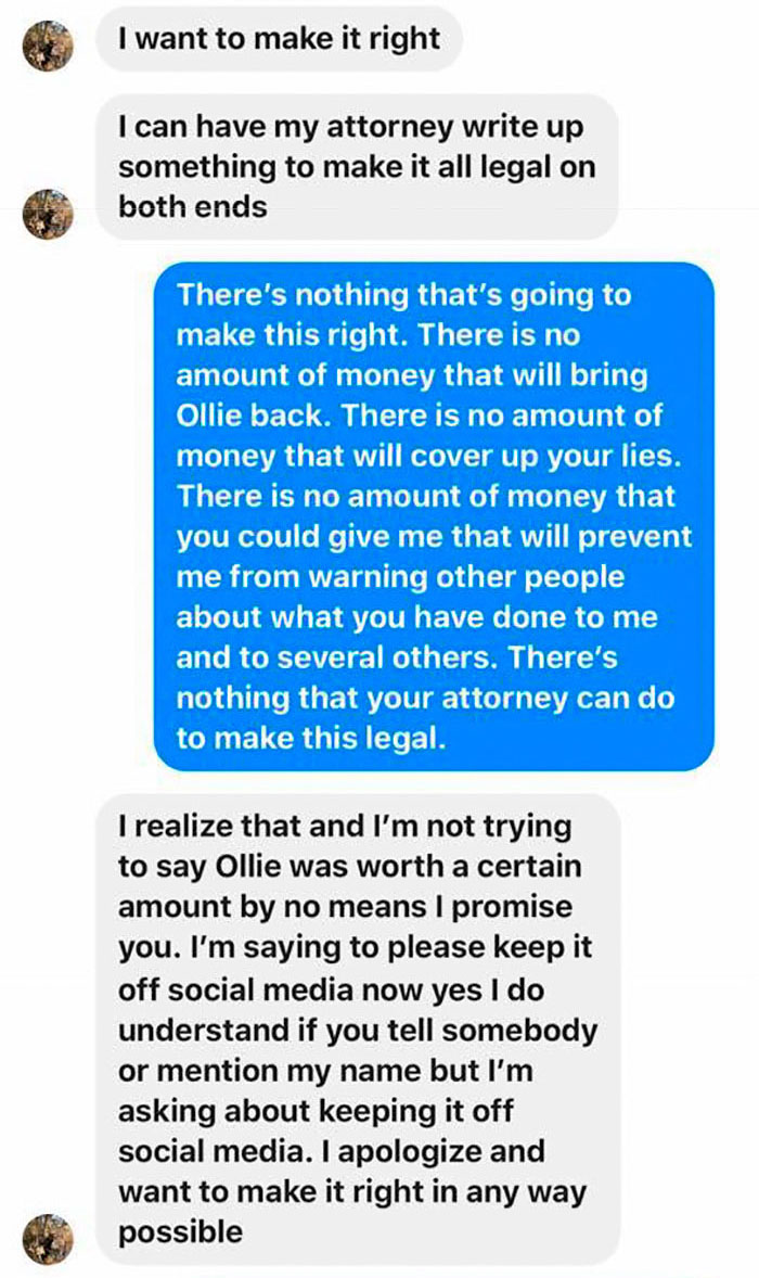 A Dog Trainer Who Allegedly Killed Or Sold A Dog In His Care Asked Not To Post His Texts On Social Media - Here They Are A Dog Trainer Who Allegedly Killed Or Sold A Dog In His Care Asked Not To Post His Texts On Social Media - Here They Are