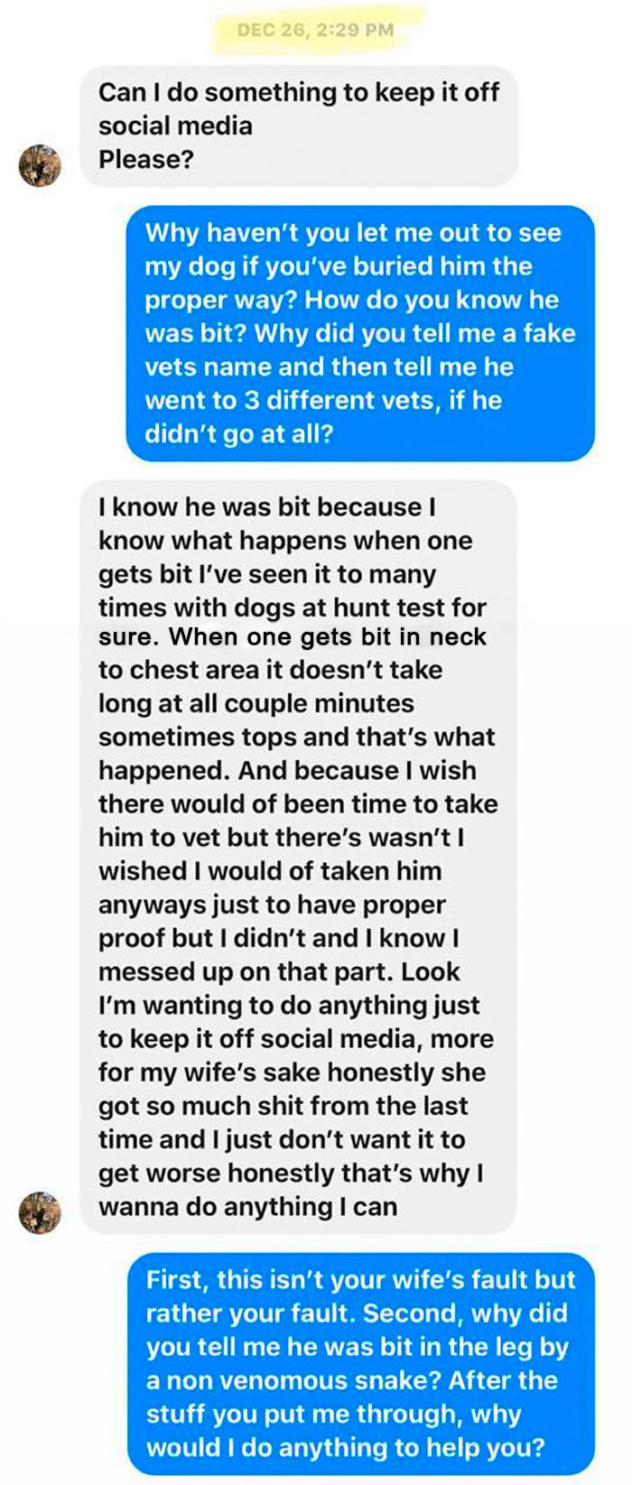 A Dog Trainer Who Allegedly Killed Or Sold A Dog In His Care Asked Not To Post His Texts On Social Media - Here They Are A Dog Trainer Who Allegedly Killed Or Sold A Dog In His Care Asked Not To Post His Texts On Social Media - Here They Are