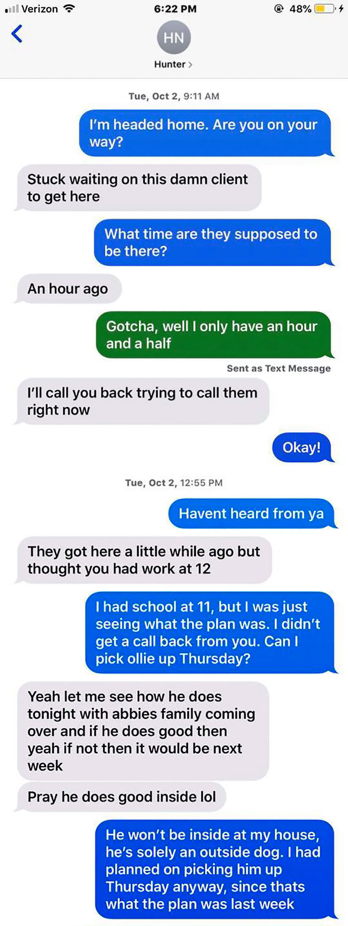 A Dog Trainer Who Allegedly Killed Or Sold A Dog In His Care Asked Not To Post His Texts On Social Media - Here They Are