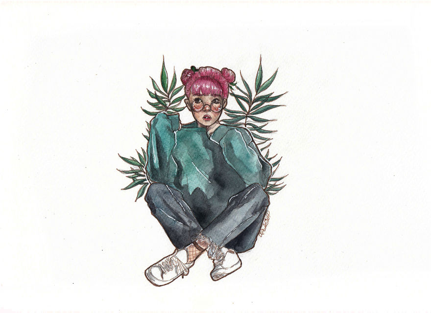 Here Is A Collection Of Plant Loving Witches That I Illustrated