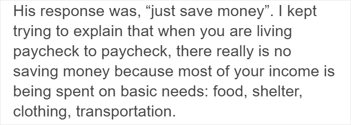 Poor Person Explains What Invisible Poverty Looks Like To His Rich Friend