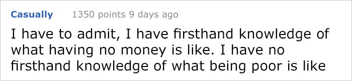 Poor Person Explains What Invisible Poverty Looks Like To His Rich Friend