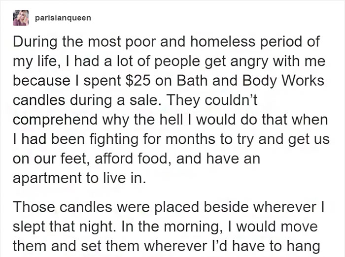 This Woman Who Couldn't Afford Food Explains Why She Spent $25 On Candles And Her Story Is Heartbreaking This Woman Who Couldn't Afford Food Explains Why She Spent $25 On Candles And Her Story Is Heartbreaking
