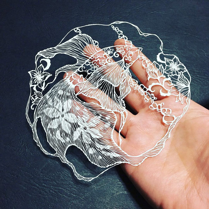 Japanese Artist Hand-Cuts Octopus From A Single Sheet Of Paper, And It&rsquo;s Even More Impressive From Up Close