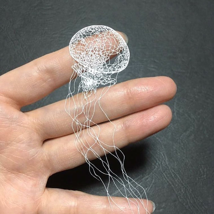 Japanese Artist Hand-Cuts Octopus From A Single Sheet Of Paper, And It&rsquo;s Even More Impressive From Up Close