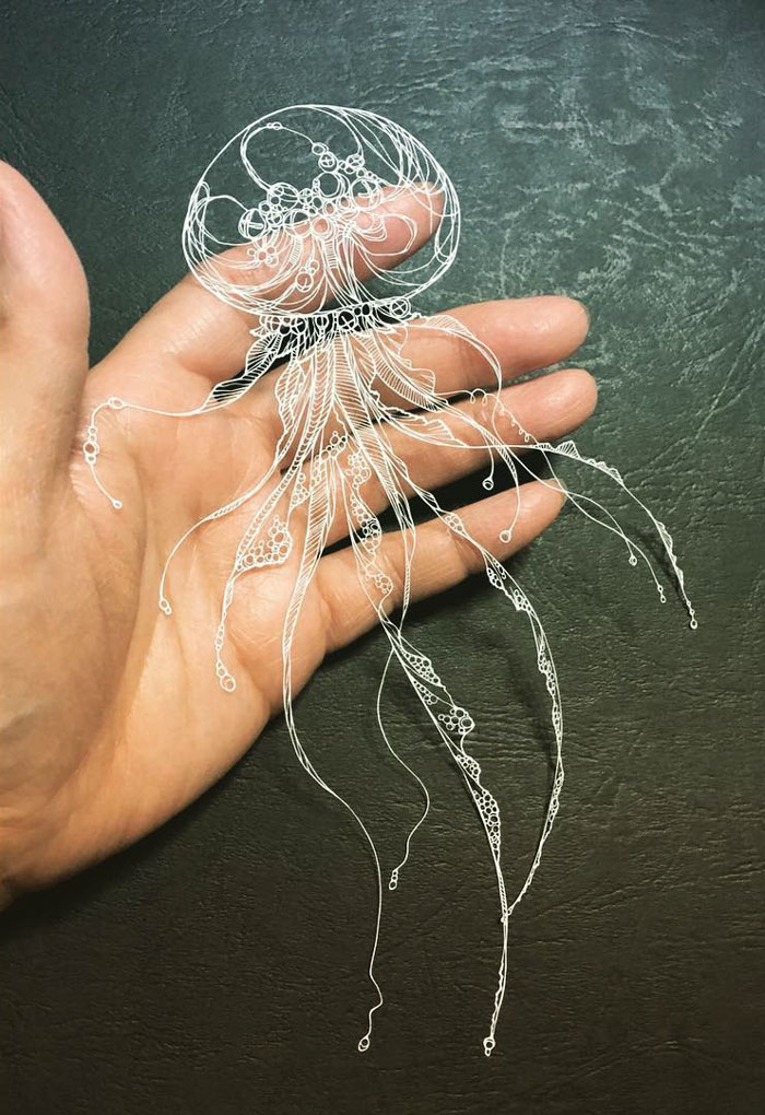 Japanese Artist Hand-Cuts Octopus From A Single Sheet Of Paper, And It&rsquo;s Even More Impressive From Up Close