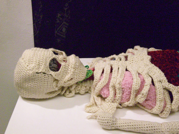 This Life-Size Crochet Skeleton Is So Intricate, The Stomach Even Has Half-Digested Food In It This Life-Size Crochet Skeleton Is So Intricate, The Stomach Even Has Half-Digested Food In It