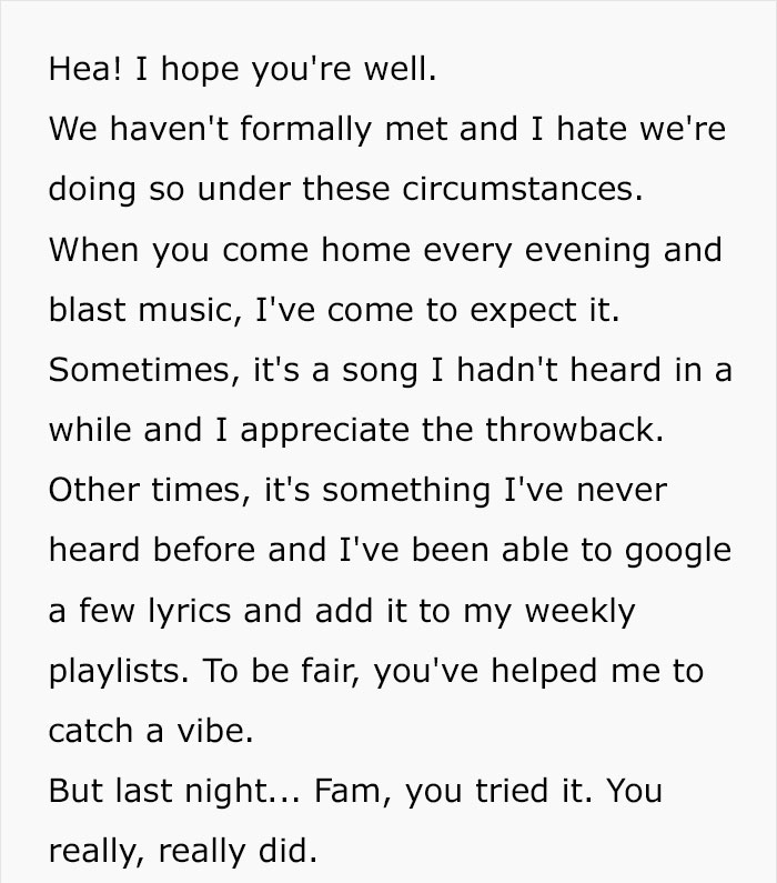 Woman Tired Of Her Loud Neighbor Writes A Hilarious Letter To Him And Leaves Him A Cake At 4 AM Woman Tired Of Her Loud Neighbor Writes A Hilarious Letter To Him And Leaves Him A Cake At 4 AM