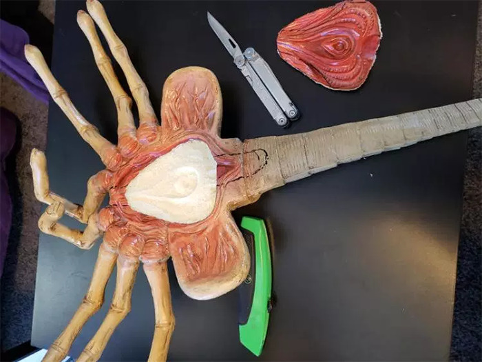 Doctors Tell This Man That He Needs To Wear A Mask To Help Him Breathe So He Turns It Into Alien Facehugger