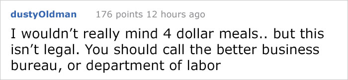 This Restaurant Manager Is Firing People For Refusing To Pay For Meals They Don't Even Eat And It's Infuriating