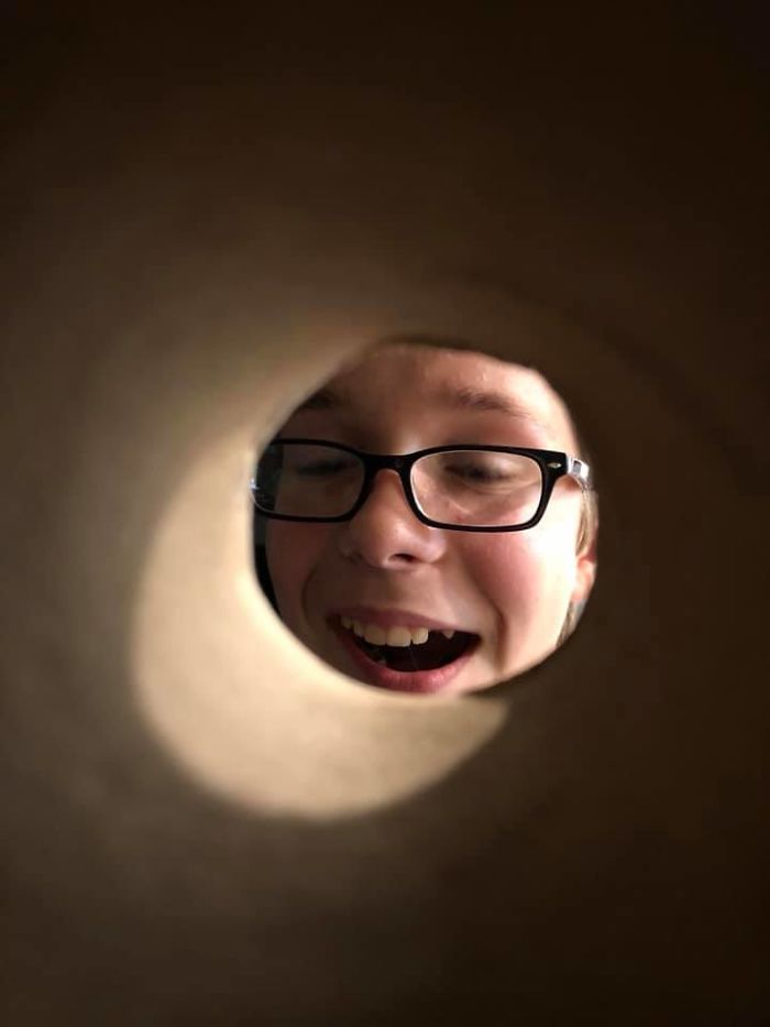 We Spent Waaaay Too Long On This, Especially Since It Turned Out Looking Like We Were Looking Through Toilet Paper Tubes