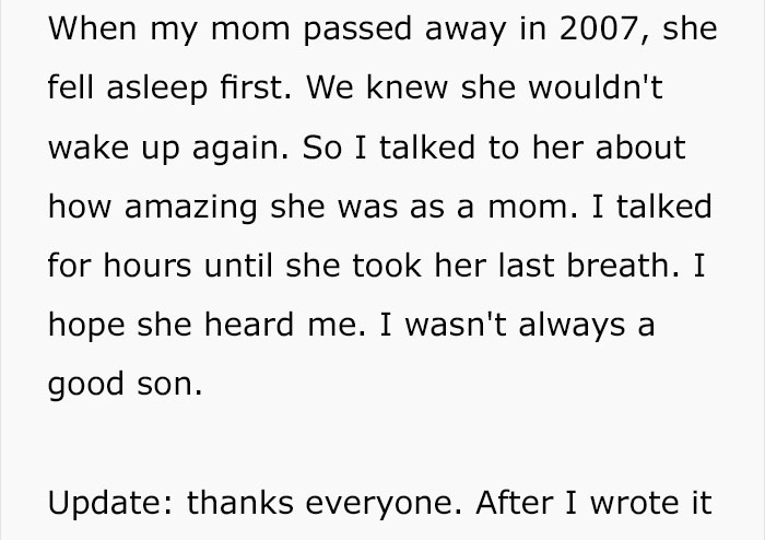 Man Shares What He Felt During A Coma And How It Helped Him Say Goodbye To His Mother Man Shares What He Felt During A Coma And How It Helped Him Say Goodbye To His Mother