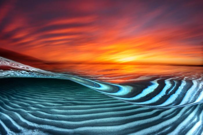 2nd Place, Underwater Art, "Two Worlds Collide" By Jordan Robins