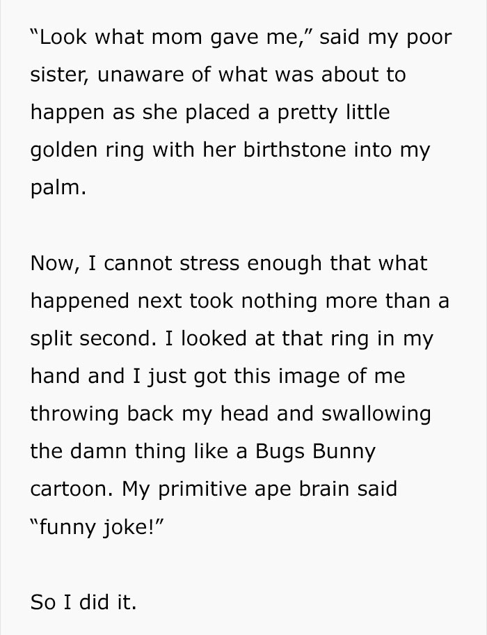 Woman Messes Up Sister’s Birthday By Swallowing Her Present And It’s Hilariously Embarrassing Woman Messes Up Sister’s Birthday By Swallowing Her Present And It’s Hilariously Embarrassing