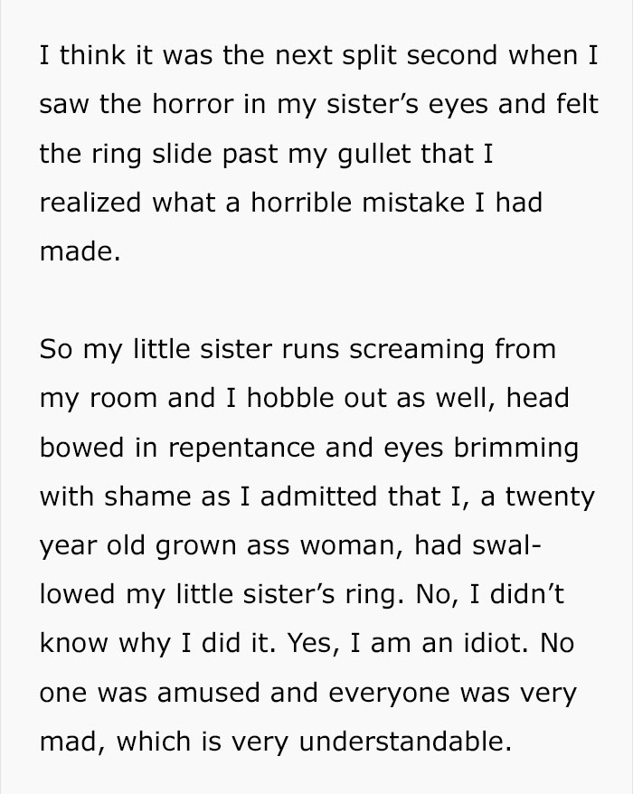 Woman Messes Up Sister’s Birthday By Swallowing Her Present And It’s Hilariously Embarrassing Woman Messes Up Sister’s Birthday By Swallowing Her Present And It’s Hilariously Embarrassing