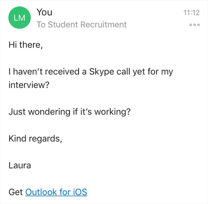 After Accidentally Showing Up For A Microsoft Job Interview A Month Early, This Student Shares Her Emails After Accidentally Showing Up For A Microsoft Job Interview A Month Early, This Student Shares Her Emails