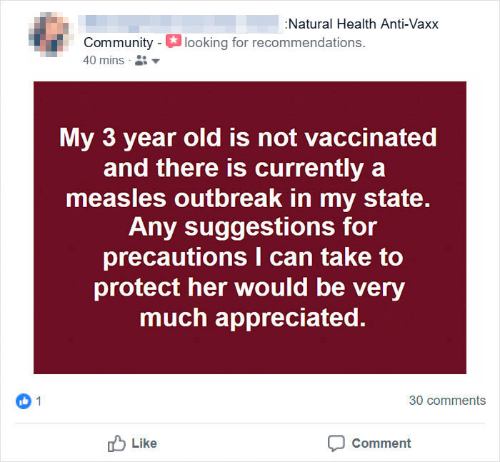 Anti-Vaxx Mom Asks How To Protect Her Unvaccinated 3-Year-Old From The Measles Outbreak, Internet Delivers Anti-Vaxx Mom Asks How To Protect Her Unvaccinated 3-Year-Old From The Measles Outbreak, Internet Delivers