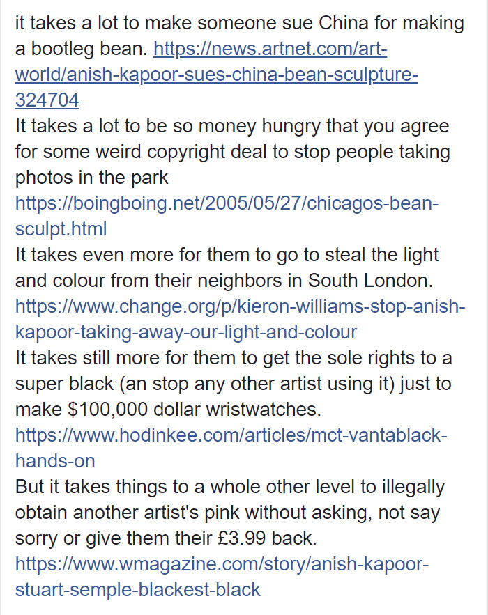 Artist Buys Rights To A Black Pigment So Others Can't Use It, Gets Trolled In Return Artist Buys Rights To A Black Pigment So Others Can't Use It, Gets Trolled In Return