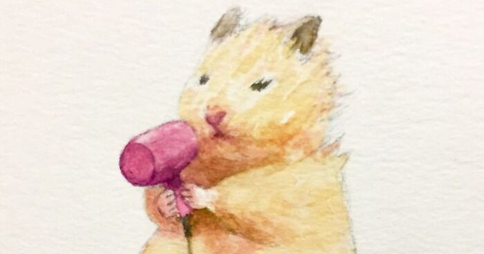 Japanese Artist Depicts The Typical Life Of His Pet Hamster, And The Result Is Adorable