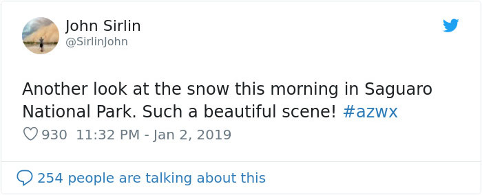 Snow Falls In Arizona Desert And The Pictures Are Chilling