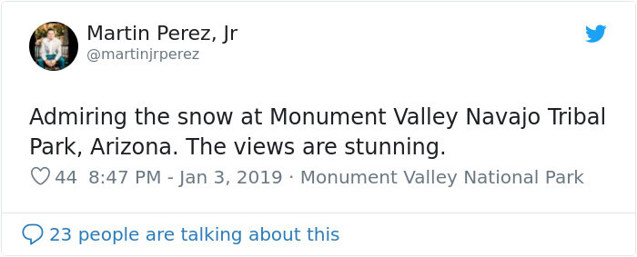 Snow Falls In Arizona Desert And The Pictures Are Chilling