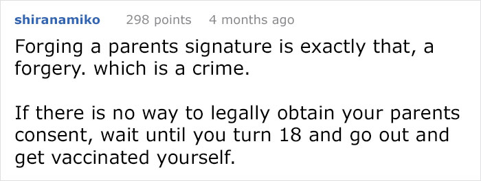 Kid Asks How To Get Vaccinated Without Parents' Consent, And Replies Show How Messed Up Our Society Is Kid Asks How To Get Vaccinated Without Parents' Consent, And Replies Show How Messed Up Our Society Is