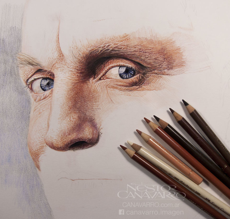 I Made This Portrait Of Woody Harrelson With Colored Pencils