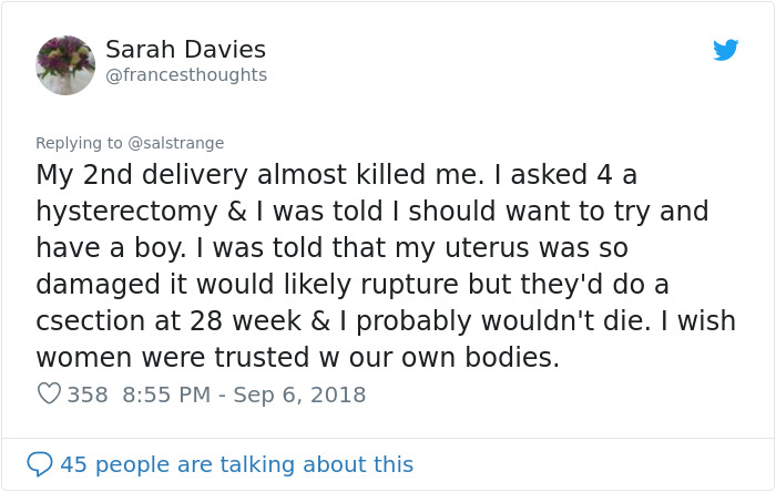 Woman Talks On The Importance Of Body Autonomy By Sharing Her Mom's Experience With A Misogynist Doctor Woman Talks On The Importance Of Body Autonomy By Sharing Her Mom's Experience With A Misogynist Doctor
