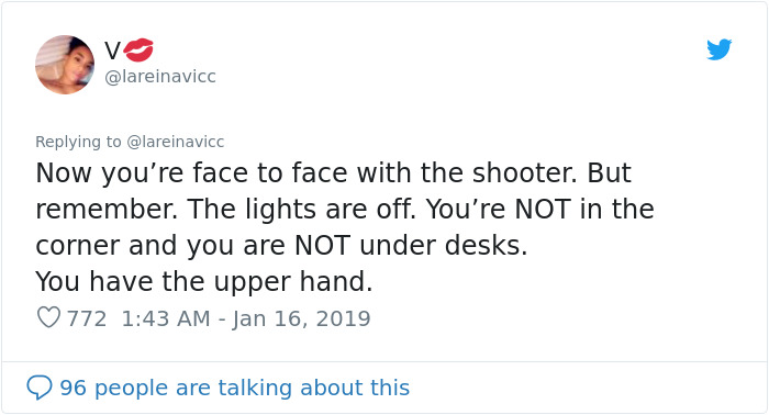 "Don't Get Under The Table:" Teacher Shares Tips On Staying Alive If An Active Shooter Is Nearby "Don't Get Under The Table:" Teacher Shares Tips On Staying Alive If An Active Shooter Is Nearby