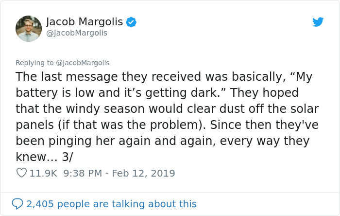 People Post Heartwarming Tributes To NASA's Rover Opportunity Which Stopped Working After 15 Years On Mars