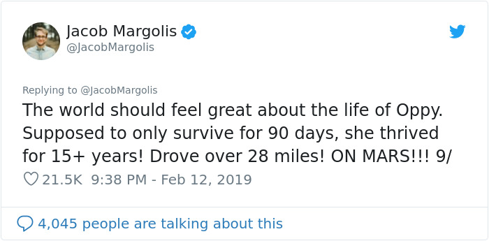 People Post Heartwarming Tributes To NASA's Rover Opportunity Which Stopped Working After 15 Years On Mars People Post Heartwarming Tributes To NASA's Rover Opportunity Which Stopped Working After 15 Years On Mars