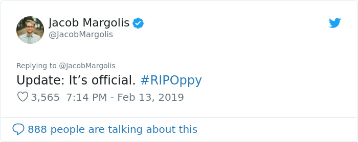 People Post Heartwarming Tributes To NASA's Rover Opportunity Which Stopped Working After 15 Years On Mars