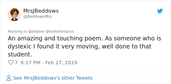 10-Year-Old Stuns Teacher With A Poem About Dyslexia That Can Be Read Forwards And Backwards