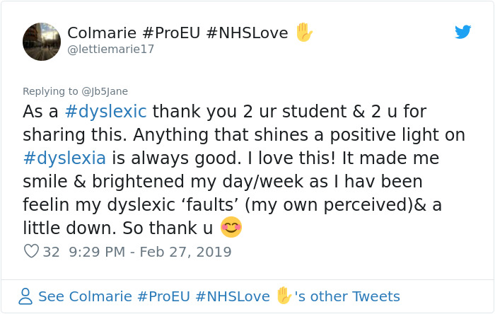 10-Year-Old Stuns Teacher With A Poem About Dyslexia That Can Be Read Forwards And Backwards