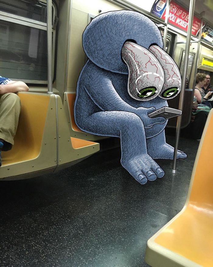 Monsters On The New York Subway In Ben Rubin’s Imagination