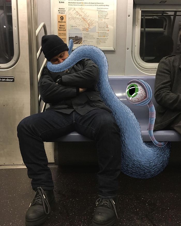 Monsters On The New York Subway In Ben Rubin’s Imagination