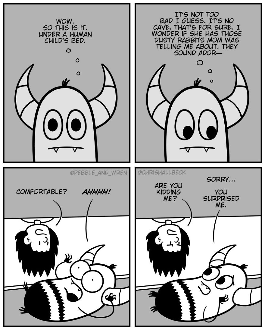 I Drew A Story Of A Little Monster Who Just Started Living Under A Girl's Bed After Parents Kicked Them Out (23 Comics) I Drew A Story Of A Little Monster Who Just Started Living Under A Girl's Bed After Parents Kicked Them Out (23 Comics)