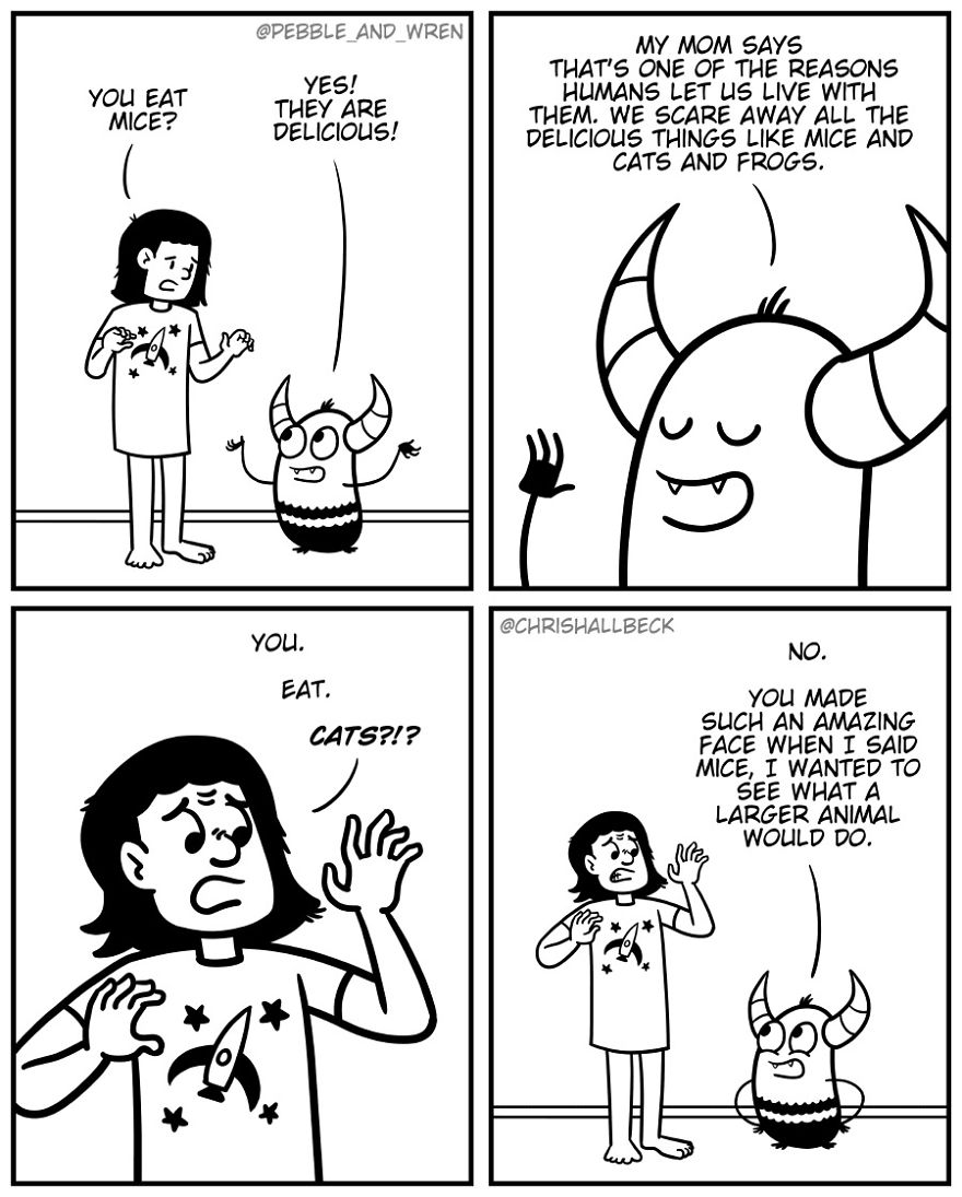 I Drew A Story Of A Little Monster Who Just Started Living Under A Girl's Bed After Parents Kicked Them Out (23 Comics) I Drew A Story Of A Little Monster Who Just Started Living Under A Girl's Bed After Parents Kicked Them Out (23 Comics)