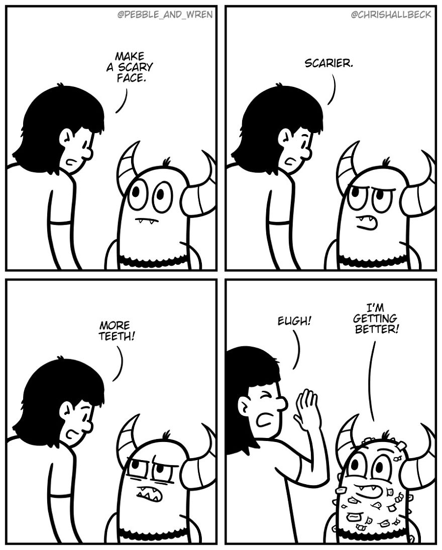 I Drew A Story Of A Little Monster Who Just Started Living Under A Girl's Bed After Parents Kicked Them Out (23 Comics) I Drew A Story Of A Little Monster Who Just Started Living Under A Girl's Bed After Parents Kicked Them Out (23 Comics)